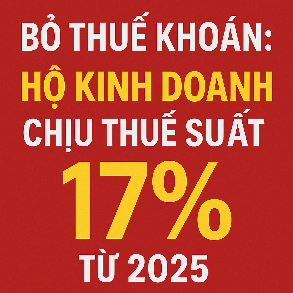 Bỏ thuế khoán, hộ kinh doanh chịu thuế suất 17%: Hiểu đúng và chuẩn bị kịp thời