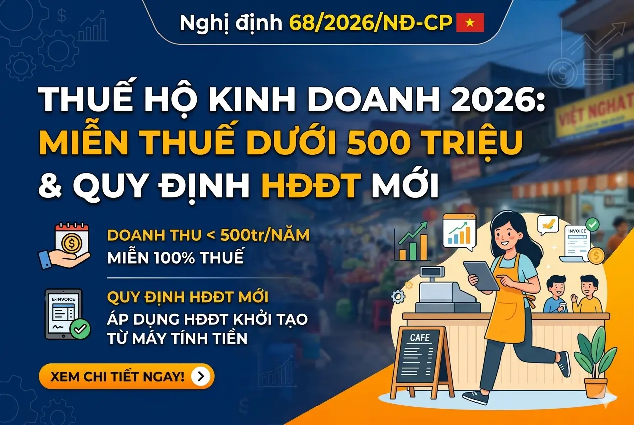 5 Thay đổi Cốt yếu về Thuế Hộ kinh doanh 2026 (Kèm Ví dụ chi tiết)
