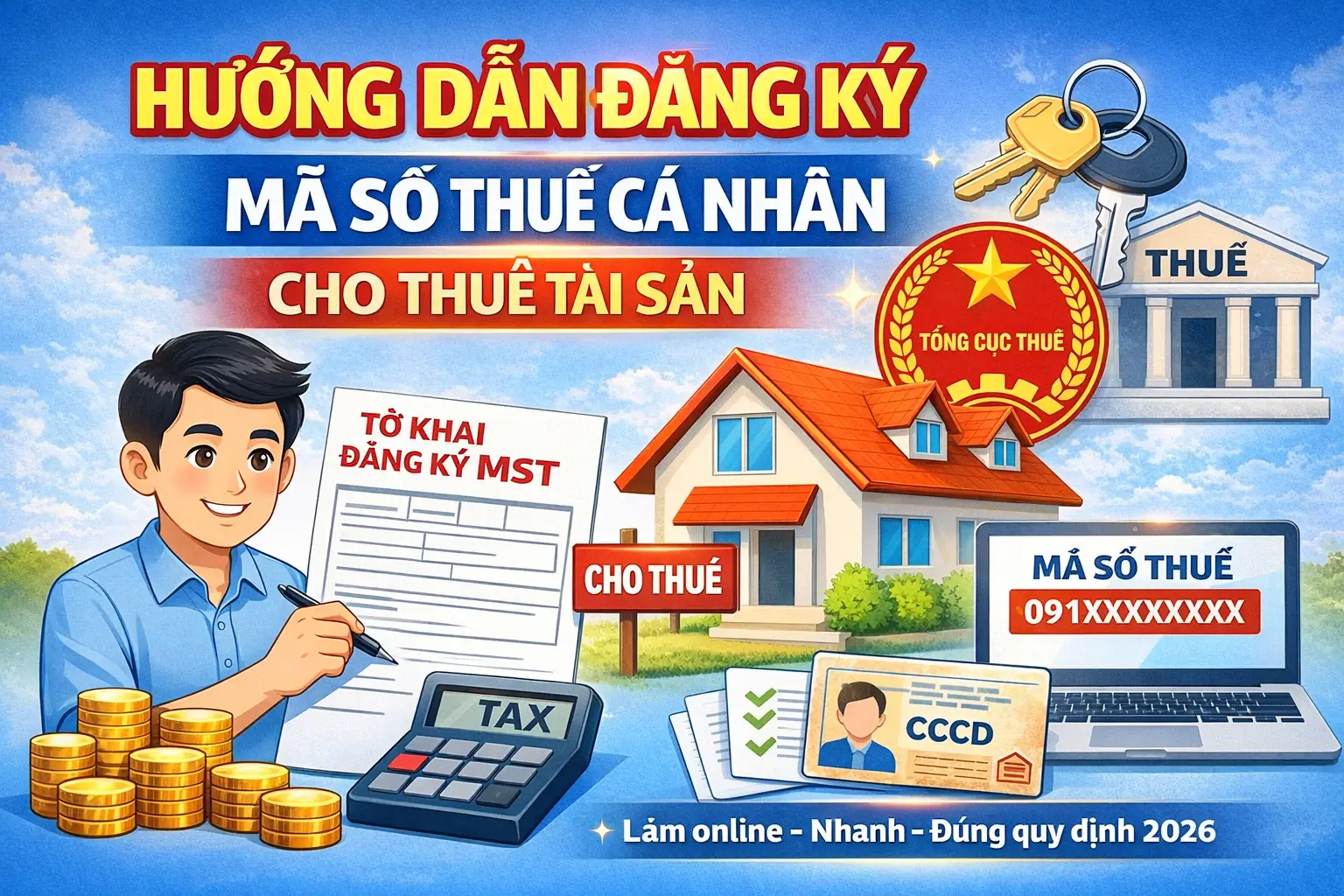 Hướng dẫn cá nhân đăng ký mã số thuế cho thuê tài sản
