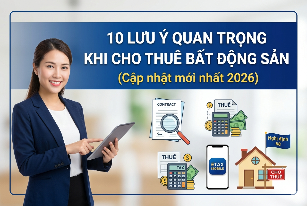 CHO THUÊ BẤT ĐỘNG SẢN: 10 ĐIỀU CẦN LƯU Ý ĐỂ TRÁNH RỦI RO PHÁP LÝ