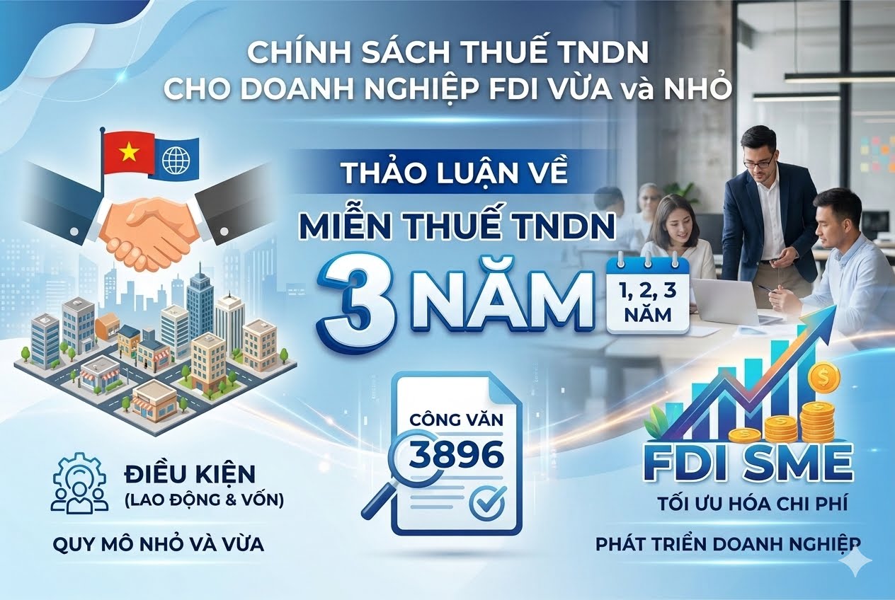 Miễn thuế TNDN cho doanh nghiệp FDI nhỏ và vừa