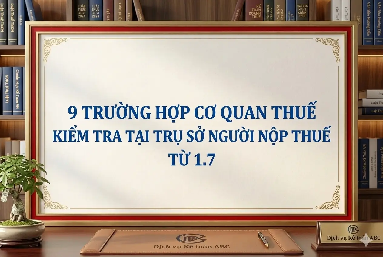 Quy Định Mới Về Kiểm Tra Thuế Doanh Nghiệp Mới 2026: 9 Đối Tượng Rủi Cao Cao